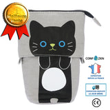 Étui à crayons porte-stylo rétractable variable en toile simple et mignon étui à crayons créatif sac de rangement sac de rang