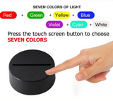 TD® Veilleuse 3D USB Veilleuse 7 Tableau LED Multicolore Enfants Cadeau de Noël COSwk37591