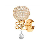 TD® LED Applique Murale Cristal Murale Luminaire E27 LED Allume la Lampe D'escalier de Chambre à Coucher Or