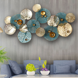 Français salon canapé lumière de luxe en métal fond mur créatif pendentif chambre maison décoration murale en fer forgé décor