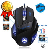 TD® Souris Gaming sans fil Réglable Personnalisable Filaire Détection Optique Apparence Gaming Lumière RGB Grande Qualité fonctionne