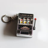 TD® Creative mini rotation fruit machine machine à sous nouveauté paume jeu exquis porte-clés pendentif simulation modèle jouet