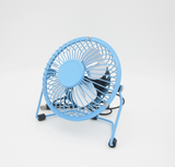 INN® CUPOT Mini Ventilateur de Bureau Charge USB Calme Stable Bleu 4pouces Rétro