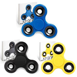 TD® Lot 3 Fidget Spinner/Jouet Triangle Pour Adultes Enfants/ Jouet de Doigts/ Décompression- Anti stress BLEU - JAUNE- NOIR