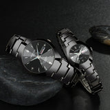 INN® Montre Coffret Cadeau Montre à Quartz Montre Cadran Noir Montre Homme Mode Casual Montre Homme Calendrier Montre Cadeau De Vaca