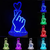 TD® Éclairage unique 3D Veilleuse Accueil Chambre de contrôle à distance LED Lampe de table Veilleuse de chamrbre, cadeau...