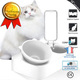 2 EN 1 Gamelle pour Chat Surélevé Avec Distributeur Automatique Alimentation réglable