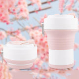 TD® Tasse à eau de sport de grande capacité 550 ml, tasse de voyage pratique, tasse à café pliante en silicone créative en gros