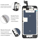 TD® Ecran iPhone 6S Noir Complet TEENO + Outils Bouton Home Écouteur Interne Caméra+Verre Trempé
