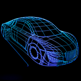 TD® xm13908-3D Lampe Illusion Optique Led Veilleuse 3D Lampe De Voiture 7 Couleur Led Veilleuses Pour Enfants Touch Led Usb