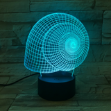 TD® xm9922-Veilleuse 3D Usb Led Tactile Coloré Petite Lampe De Table 3D Visual Usb Nuit Contrôle De La Lumière De Chevet De