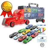 TD® Voiture de jouet de voiture de récipient de boîte-cadeau portative avec le petit jouet de modèle de voiture d'alliage