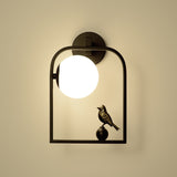 Personnalit&eacute; cr&eacute;ative Oiseau Applique Mode Simple Oiseau Applique E27 Vis LED Ampoule &Eacute