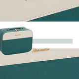 TD® Sac cosmétique pour femme boîte de rangement cosmétique valise mode voyage portable multifonctionnel luxe vert compartiments