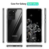 TD® Samsung Galaxy S20Ultra Phone Case Transparent européen et américain étui de protection TPU Soft Shell anti-rayures