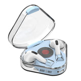 TD® Casque Bluetooth sans fil Bluetooth 5.2 Compartiment transparent Petit et compact Réduction du bruit et faible latence Casque de