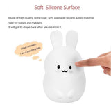 INN® Veilleuse enfant, LED Veilleuse lapin en silicone mignonne, cadeau idéal Noël/anniversaire pour enfant