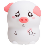 TD® Nouveauté Bibi Cochon Silicone Veilleuse Enfant Ambiance Lumière Bluetooth Dormir Lumière Romantique Cadeau Tactile LED Eye Ligh