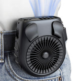 TD® Ventilateur monté sur la taille petit ventilateur monté sur le cou grand ouvrier du bâtiment éolien charge usb extérieure 5000mA