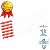 Signe plat en acier inoxydable Longueur 39cm Poignée en plastique Signe de Barbecue Grande aiguille de Barbecue Brochettes