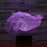 TD® 3D Optique LED Veilleuse Veilleuses 3D LED dynamiques avec 7 couleurs de lumière pour la décoration de la lampe Visualisation ét