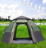 TD® Tente  Camping Extérieure Hexagonale Multijoueur Entièrement Automatique Tente Antipluie Camping En Plein Air Famille Loisirs Te