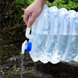 Seau pliant camping en plein air seau PE sac à eau pliable portable sac à eau en plastique avec couvercle 10L