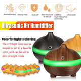 TD® Humidificateur D'air diffuseur d'arôme Air LED 7 Couleurs - Traitement d'air Humide Créative Vase à Fleurs