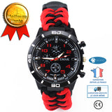 INN® Montre tressée de corde de sauvetage multifonction de survie en plein air, sports d'alpinisme pratique pour transporter une mon