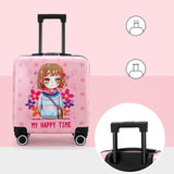 TD® Valise de chariot pour enfants de dessin animé roue universelle valise d'étudiant mot de passe valise d'embarquement de voyage
