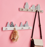 Supports de suspension crochets muraux nordiques accroche-clés d'accès crochets muraux de chambre à coucher gris sans poinçon