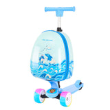 TD® Valise de chariot de scooter pour enfants bagages de dessin animé de 16 pouces valise de roue universelle réglable en hauteur