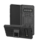 TD® Coque de téléphone Samsung Galaxy S10 avec support Coque de protection pour téléphone Coque arrière Coque de téléphone
