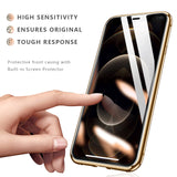 TD® Étui magnétique pour téléphone portable pour iPhone 12 en alliage d'aluminium en verre double face Housse de protection à 360 de