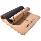 TD® Tapis de yoga en liège Shanlian 7mm TPE ou tapis de yoga à domicile en caoutchouc naturel tapis de liège naturel de fitness