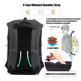 TD® Sac à dos pour ordinateur portable 17,3" Sac à bandoulière étanche avec chargeur USB et port casque pour les voyages d'affaires