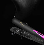 TD® Fer à friser à température contrôlée attelle électrique humide et sec à double usage céramique tourmaline fer à lisser automatiq