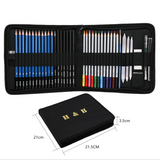 Ensemble de pinceaux ensemble de fournitures d'art de crayon de croquis 40 pièces ensemble de dessin au crayon de couleur sol