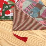 TD® Décorations de Noël chemin de table en tissu tricoté chemin de table de Noël créatif décoration de table de Père Noël
