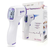 HTBE® Thermomètre frontal portatif Thermomètre électronique Thermomètre infrarouge sans contact pour le corps humain