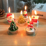 TD® QQ 3 bougies de Noël avec le Père Noël bonhomme de neige Maison Xmas Party cadeau Home Décor