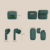 INN® Casque sans fil bluetooth compatible intra-auriculaire noir sport étanche longue durée de vie de la batterie casque