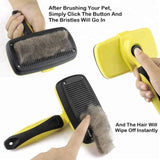 TD® Brosse Chien et Chat Peigne de Toilettage Rétractable pour Les Animaux Enlèvement Efficace Autonettoyante Jusqu'à 95% Poils Fins
