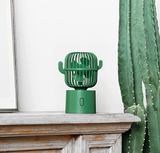 INN® Ventilateur de bureau Mini tête mobile créative USB chargeant le ventilateur portable de dessin animé de cactus ventilateur d'a