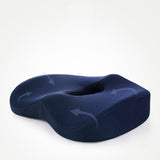 TD® Coussin fessier support voiture maison bout à bout coussin chaise tabouret couleur unie fibre de polyester mousse à mémoire bleu