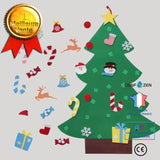 Ensemble d'arbre de Noël en feutre avec 26 ornements détachables Cadeaux de Noël pour les enfants Décoration murale