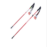 Bâton de trekking à verrouillage extérieur 7075 type pliable bâton de trekking pour femme violet rouge bâton court sports de