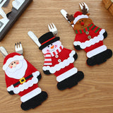 TD® Ensemble de couverts de Noël Fournitures de Noël sac à couverts ensemble de couverts fournitures de décoration de Noël 3 paquets