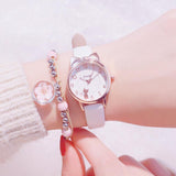 INN® Montre électronique à quartz analogique pour enfants, montre pour fille et bracelet pour fille, cadeau d'anniversaire pour femm