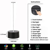 TD® Lampe optique poser décoratif tactile 7 couleurs illusion optique - modèle dent -  faible consommation câble USB ou 3 piles AAA